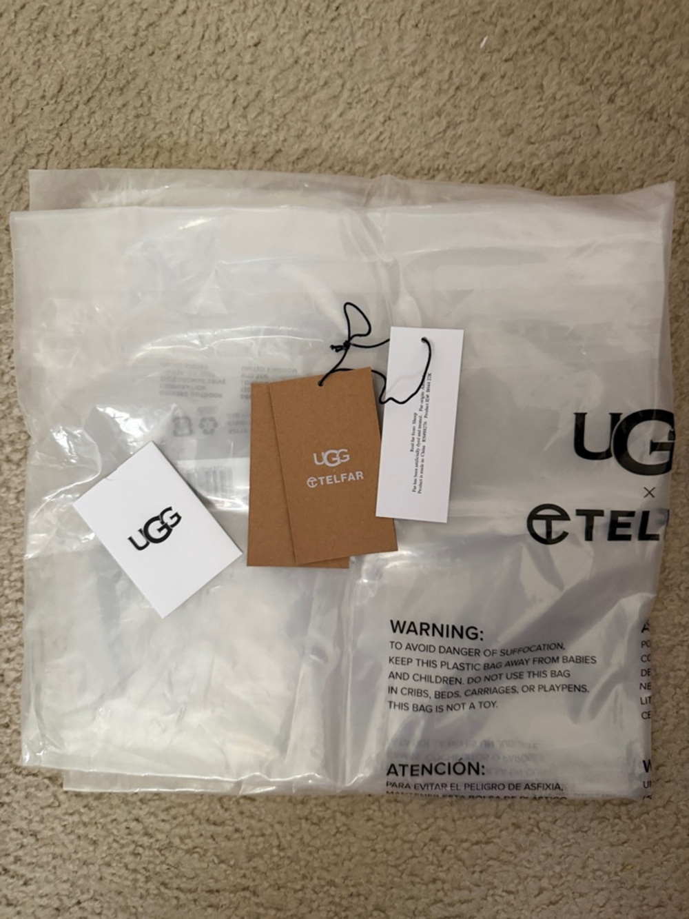 SALE! Ugg/telfar Tote Bag - Pink Shearling Trim - Picture 11 of 13